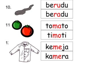 10.
11
12.
berudu
tomato
timoti
kemeja
kamera
beradu
 