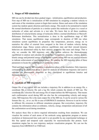 Molecular dynamics for beginners as lecture notes. | PDF