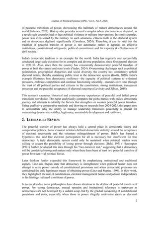 Peaceful Transfer of Power and Democratic Resilience: Global and Indian ...