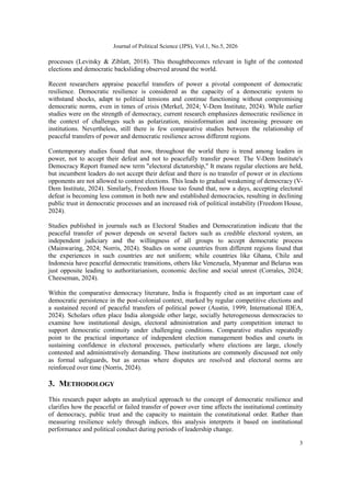 Peaceful Transfer of Power and Democratic Resilience: Global and Indian ...