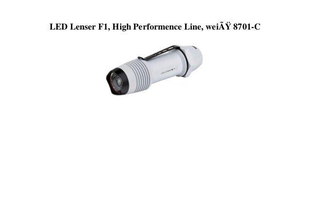 LED Lenser F1, High Performence Line, weiÃŸ 8701-C
 