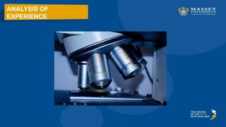 ANALYSIS OF
EXPERIENCE
 