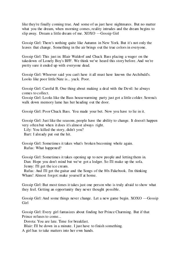 Labace Xoxo Short Gossip Girl Quotes Labace Xoxo Short Gossip Girl Quotes