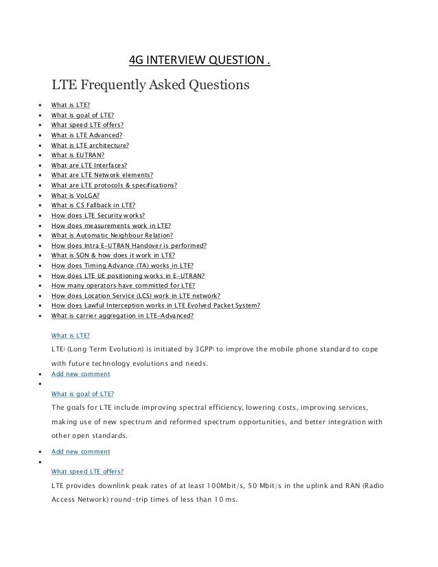 standard interview questions