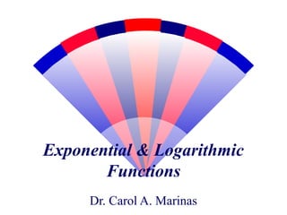 Exponential & Logarithmic
Functions
Dr. Carol A. Marinas
 