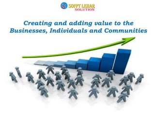Creating and adding value to the
Businesses, Individuals and Communities
 