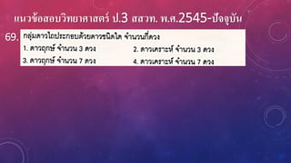 แนวข้อสอบวิทยาศาสตร์ ป.3 สสวท. พ.ศ.2545-ปัจจุบัน
69.
 