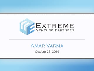Amar Varma
October 28, 2010
 