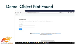 Demo: Object Not Found
 