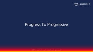 © 2018, Amazon Web Services, Inc. or its affiliates. All rights reserved.
Progress To Progressive
 