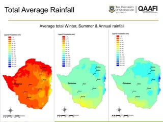 Total Average Rainfall

           Average total Winter, Summer & Annual rainfall
 