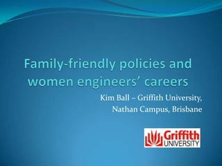 Kim Ball – Griffith University,
   Nathan Campus, Brisbane
 