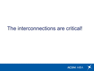 The interconnections are critical! 