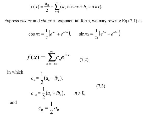 1532 fourier series cos in exponential form