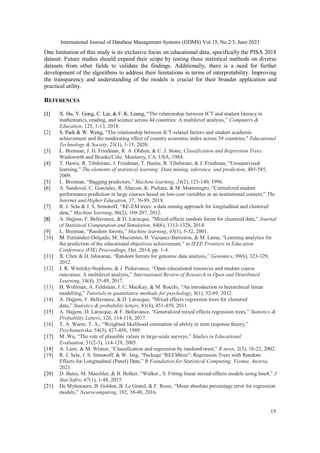 A COMPARATIVE ANALYSIS OF DATA MINING METHODS AND HIERARCHICAL LINEAR ...