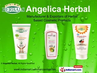 Manufacturer & Exporters of Herbal Based Cosmetic Products 