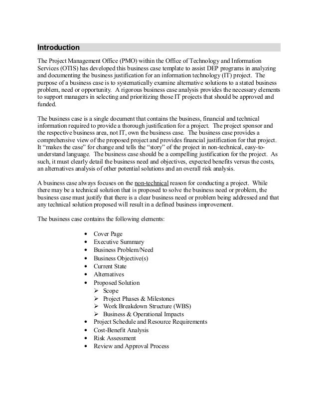 Business case requirements picture