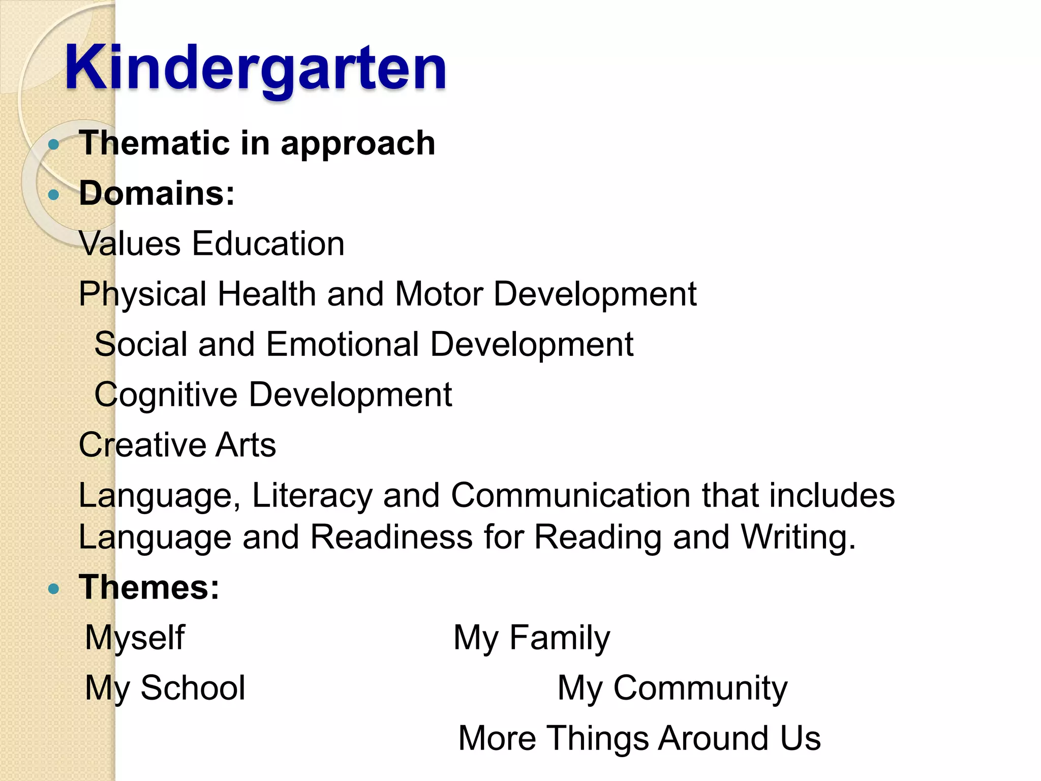 K to 12 CURRICULUM FOR BASIC EDUCATION | PPTX