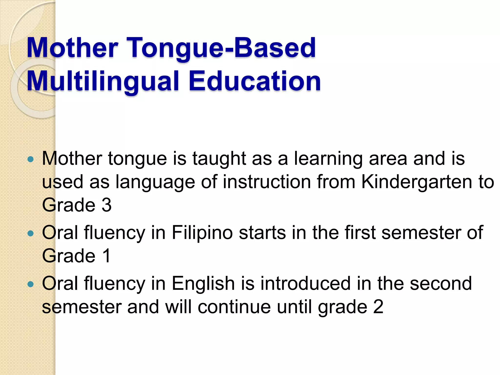 K to 12 CURRICULUM FOR BASIC EDUCATION | PPTX