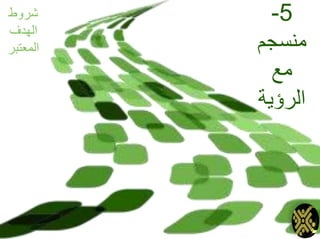 5-
‫منسجم‬
‫مع‬
‫الرؤية‬
‫شروط‬
‫الهدف‬
‫المعتبر‬
 