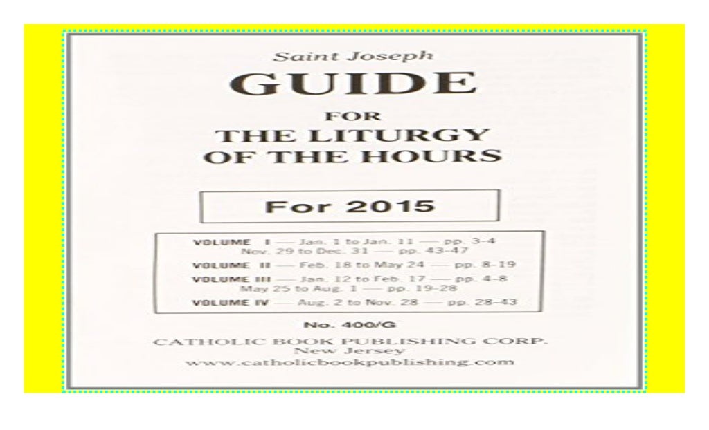 Saint Joseph Guide for the Liturgy of the Hours ^^P.D.F_EPUB^^