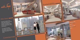 The goal for this project was to
create a highly effective environment
to support more Collaborative ,
interactive, and ﬂexible work space,
to improve communications, quality
and productivity.
The concept for this design
was a Phoenix. This concept is
demonstrated trough color palette,
organic line and shapes inspired by
phoenix.
Ofﬁce Space
Project type:
Corporate Ofﬁce
Square Footage:
10000 sf
Location:
Baltimore, MD
Education Level:
Junior
Sustainability
Commercial
 