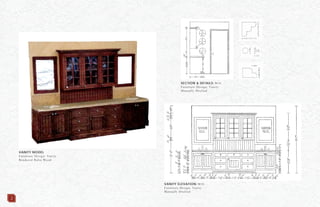 VANITY MODEL
Furniture Design: Vanity
Rendered Balsa Wood
VANITY ELEVATION: N.T.S.
Furniture Design: Vanity
Manually Drafted
SECTION & DETAILS: N.T.S.
Furniture Design: Vanity
Manually Drafted
2
 