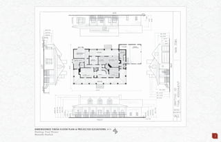 2
DIMENSIONED FINISH FLOOR PLAN & PROJECTED ELEVATIONS: N.T.S.
Drafting: Final Project
Manually Drafted
 