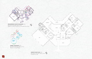 DEMOLITION PLAN: N.T.S.
Residential Design: Barrier Free
Created in CAD
PRELIMINARY BLOCK DIAGRAM: N.T.S.
Residential Design: Barrier Free
Marker on Trace Overlay on Provided Floor Plan
4
BUBBLE DIAGRAM: N.T.S.
Residential Design: Barrier Free
Marker on Trace Paper
 