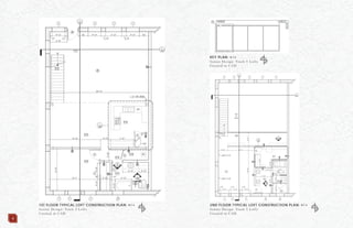 4
1ST FLOOR TYPICAL LOFT CONSTRUCTION PLAN: N.T.S.
Senior Design: Track 5 Lofts
Created in CAD
2ND FLOOR TYPICAL LOFT CONSTRUCTION PLAN: N.T.S.
Senior Design: Track 5 Lofts
Created in CAD
KEY PLAN: N.T.S.
Senior Design: Track 5 Lofts
Created in CAD
 