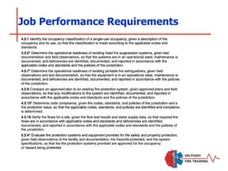 Job Performance Requirements
 