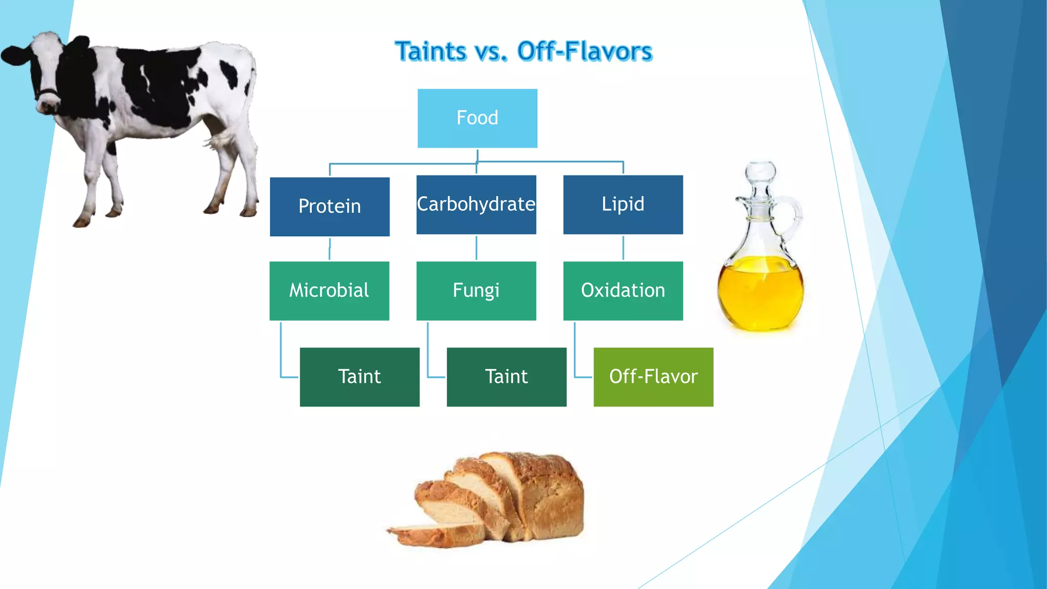 Food
Protein
Microbial
Taint
Carbohydrate
Fungi
Taint
Lipid
Oxidation
Off-Flavor
 