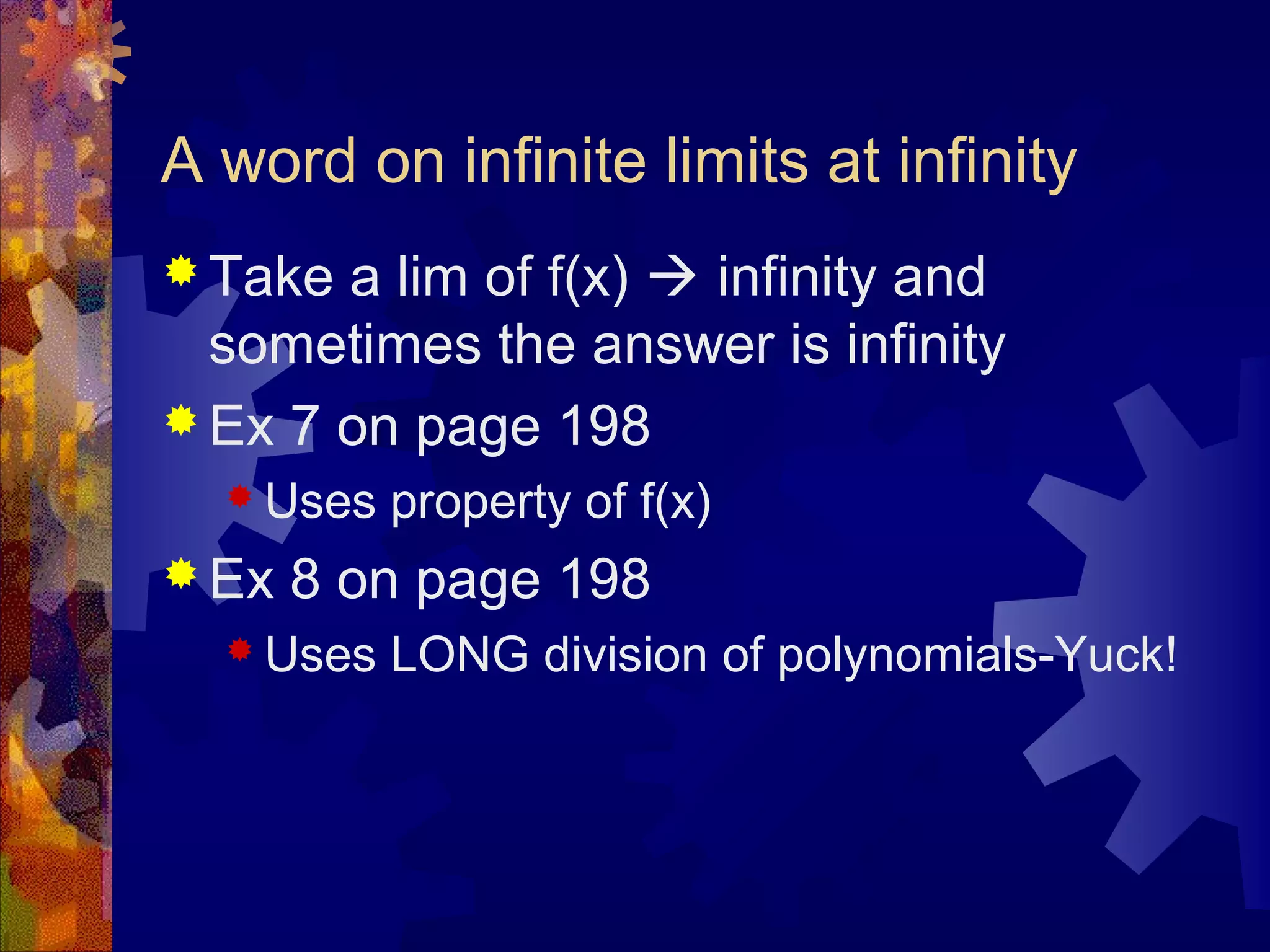 1541 infinite limits | PPT