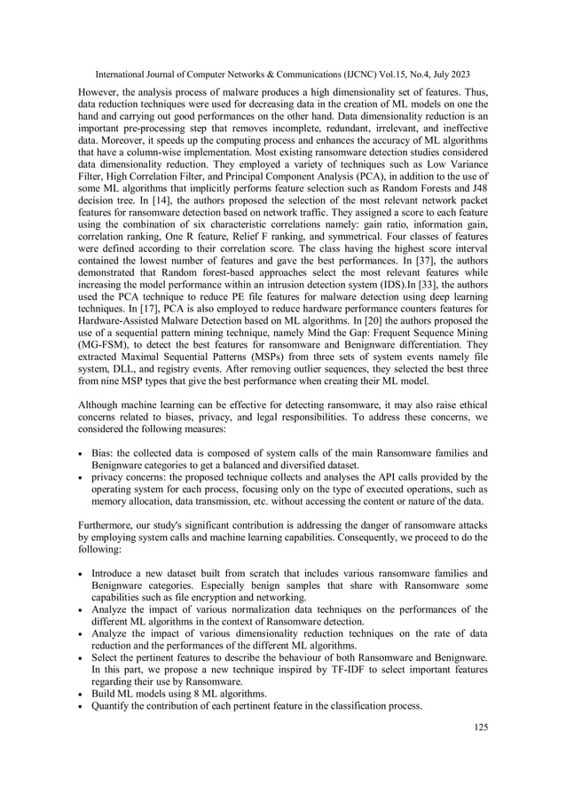 Ransomware Attack Detection based on Pertinent System Calls Using ...