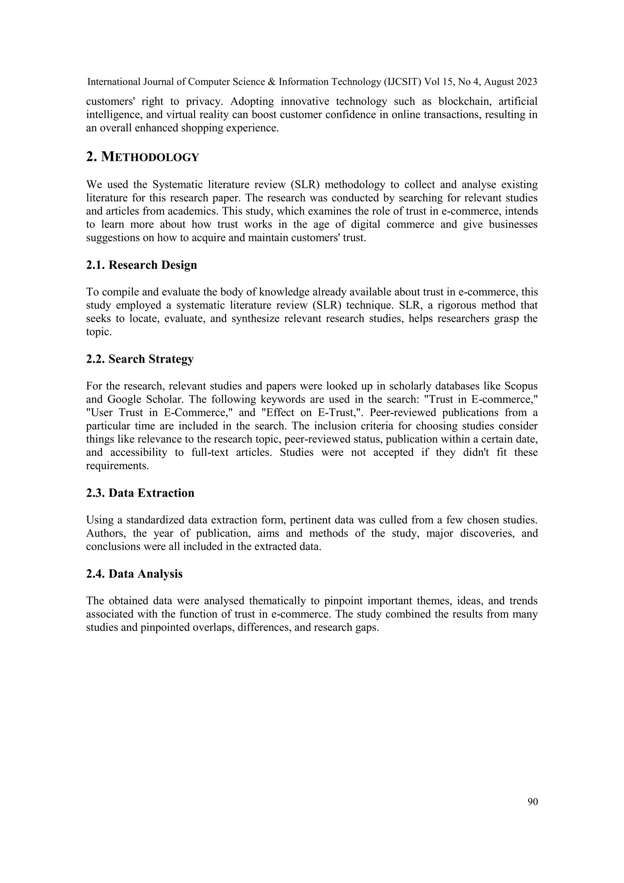 Understanding the Role of Customer Trust in E-Commerce | PDF