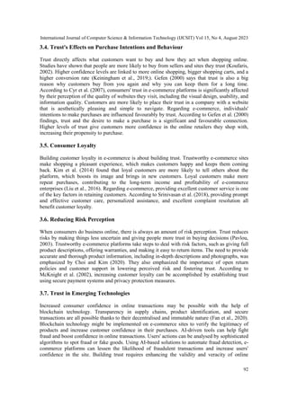 Understanding the Role of Customer Trust in E-Commerce | PDF