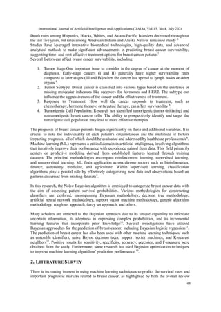 LEVERAGING NAIVE BAYES FOR ENHANCED SURVIVAL ANALYSIS IN BREAST CANCER ...