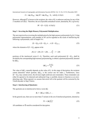 DECRYPTION THROUGH POLYNOMIAL AMBIGUITY: NOISE-ENHANCED HIGHMEMORY ...