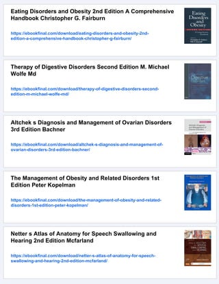 Comprehensive management of swallowing disorders Second Edition Carrau ...