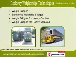 Mechanical Weighbridge by Rockway Weigh Bridge Technologies Pune