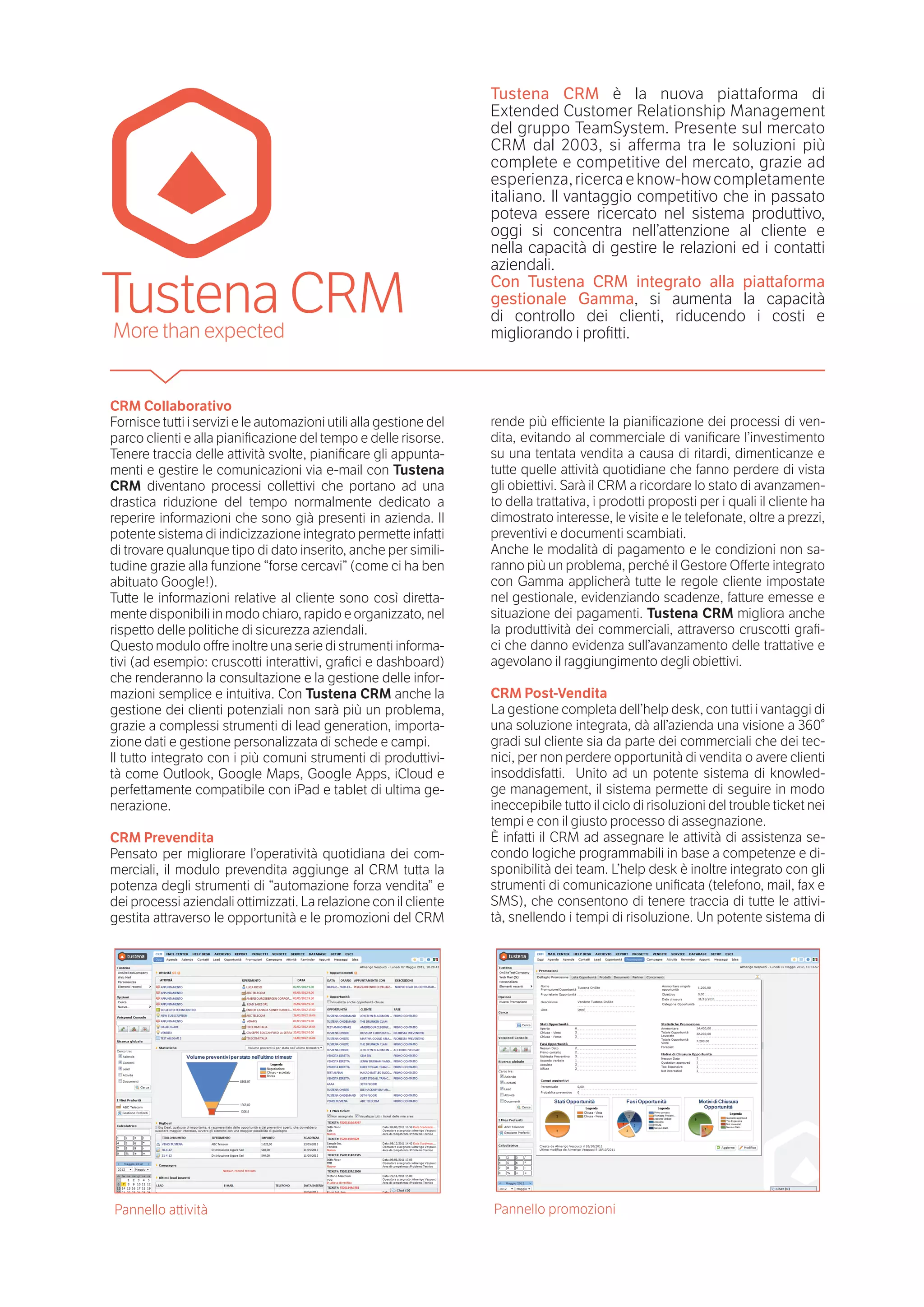 Depliant Crm Tustena TeamSystem | PDF