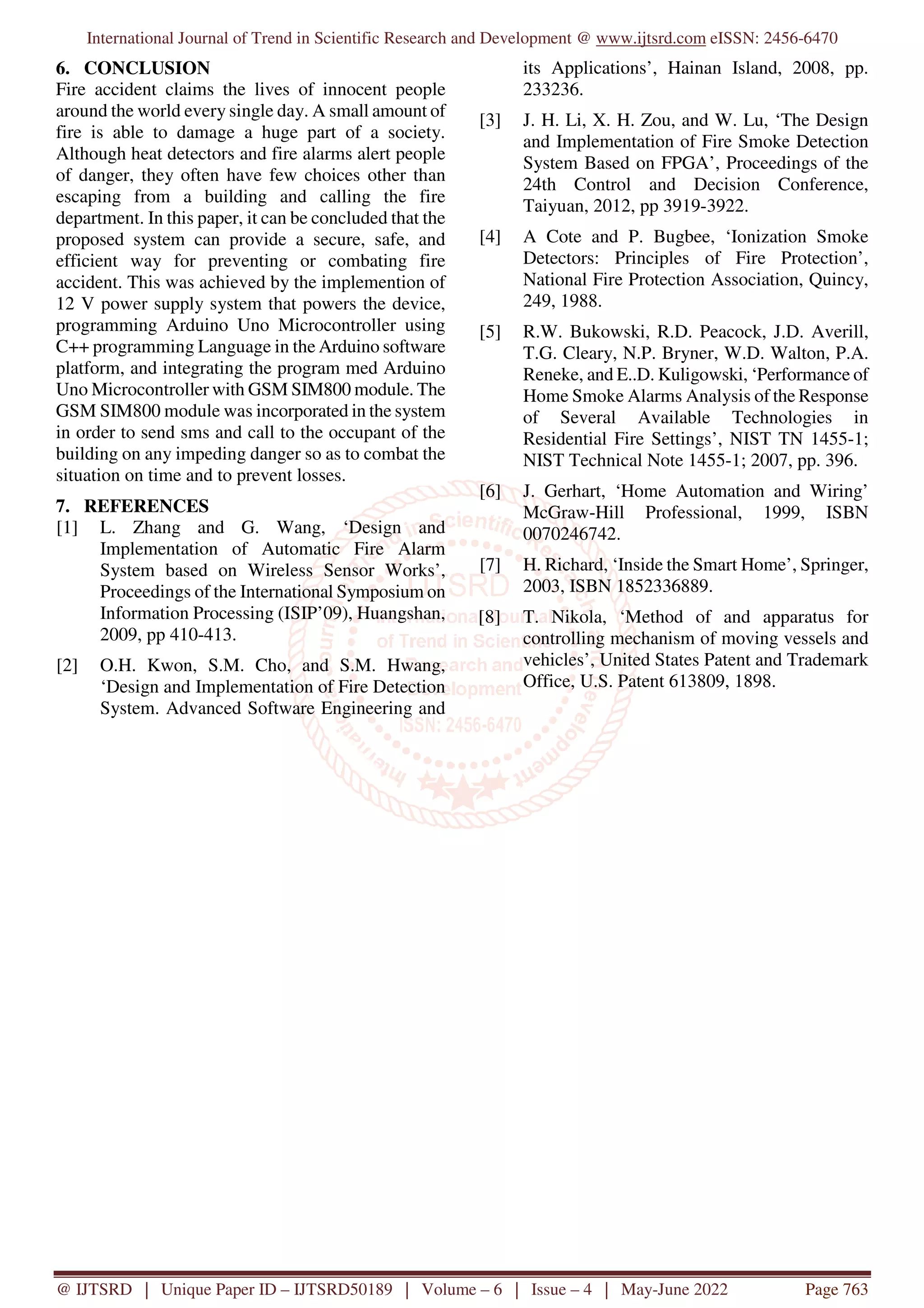 Fire Detection System using GSM Module | PDF