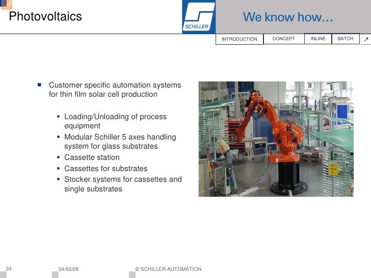 4th Production Equipment Conference Thin Film Schiller Reischl