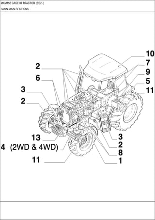 MXM155 CASE IH TRACTOR (6/02- )
MAIN MAIN SECTIONS
 