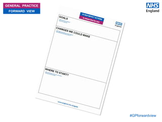 #GPforwardview
GENERAL PRACTICE
FORWARD VIEW
 