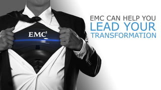 EMC CAN HELP YOU

LEAD YOUR

TRANSFORMATION

© Copyright 2013 EMC Corporation. All rights reserved.

21

 