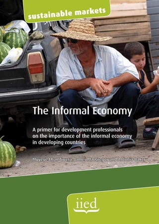 s u st aina b l e m a rket s 
The Informal Economy 
A primer for development professionals 
on the importance of the informal economy 
in developing countries 
Muyeye Chambwera, James MacGregor and Antonia Baker 
 