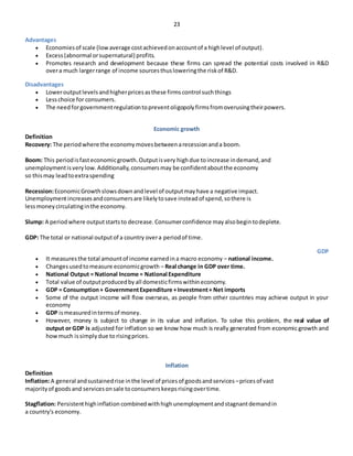 changing market conditions - igcse economics revision... 155195918 igcse-economics-revision-notes | DOCX