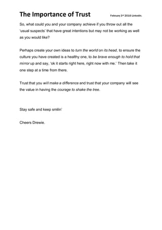 The Importance of Trust | DOCX