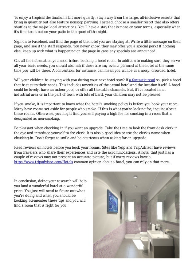General Hotel Tips To Make Your Stays Easier